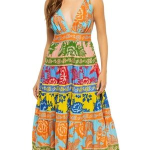 Multicolor Floral Maxi Dress-Farm Rio